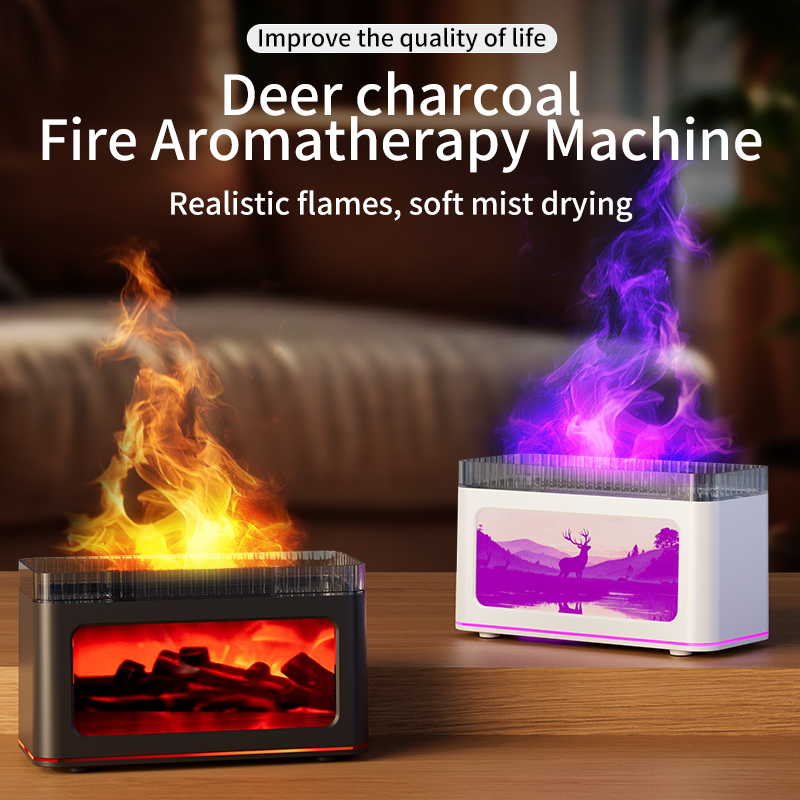 Home Fragrance Products - Simulation 3D Fireplace Aroma Diffuser, Home