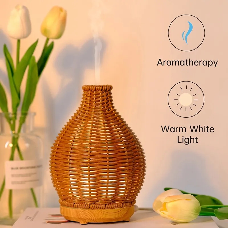 Home Fragrance Products - Wood Weave Mini Vase Air Humidifier