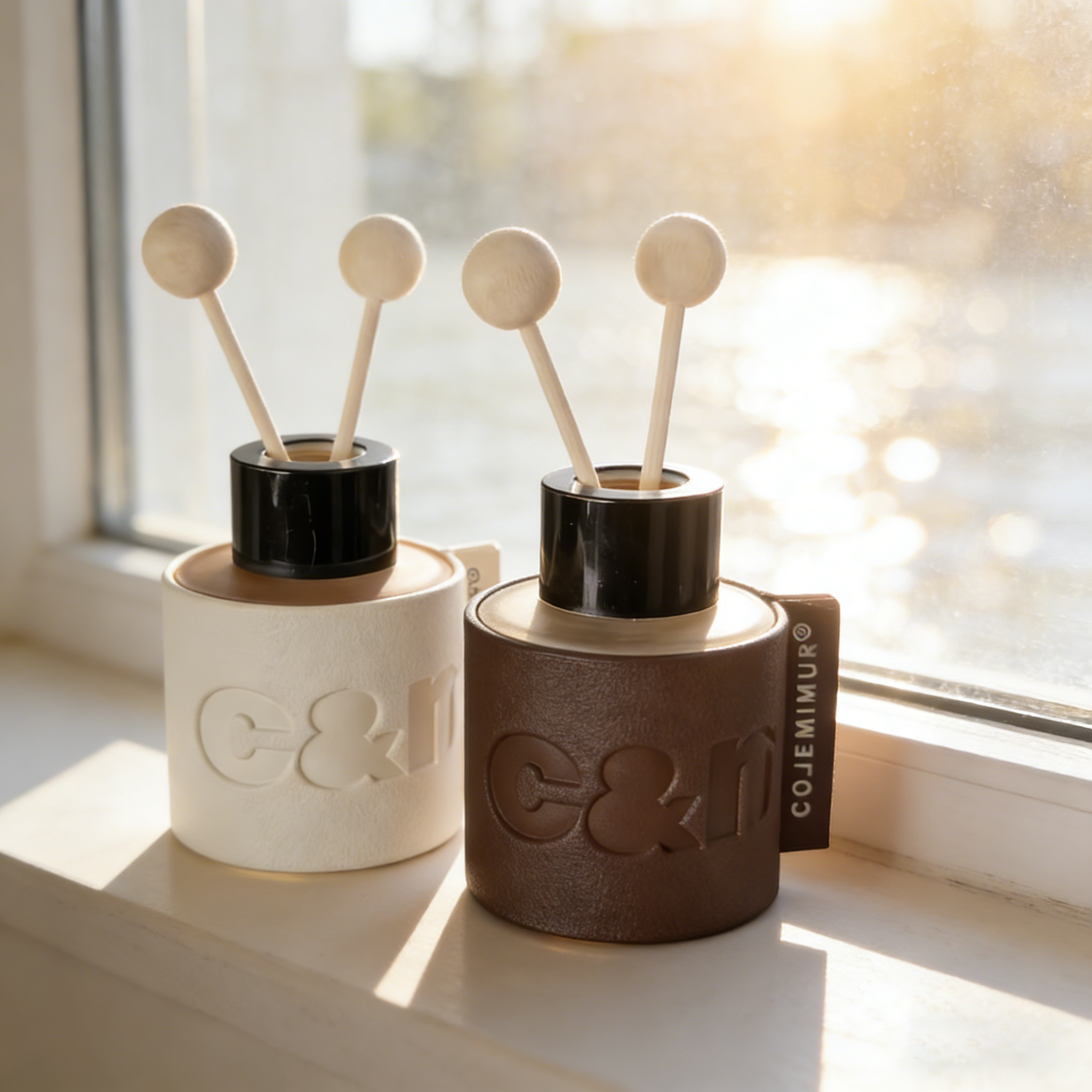 Home Fragrance Leather Diffuser - 50ml High-quality Leather Car Reed Diffuser