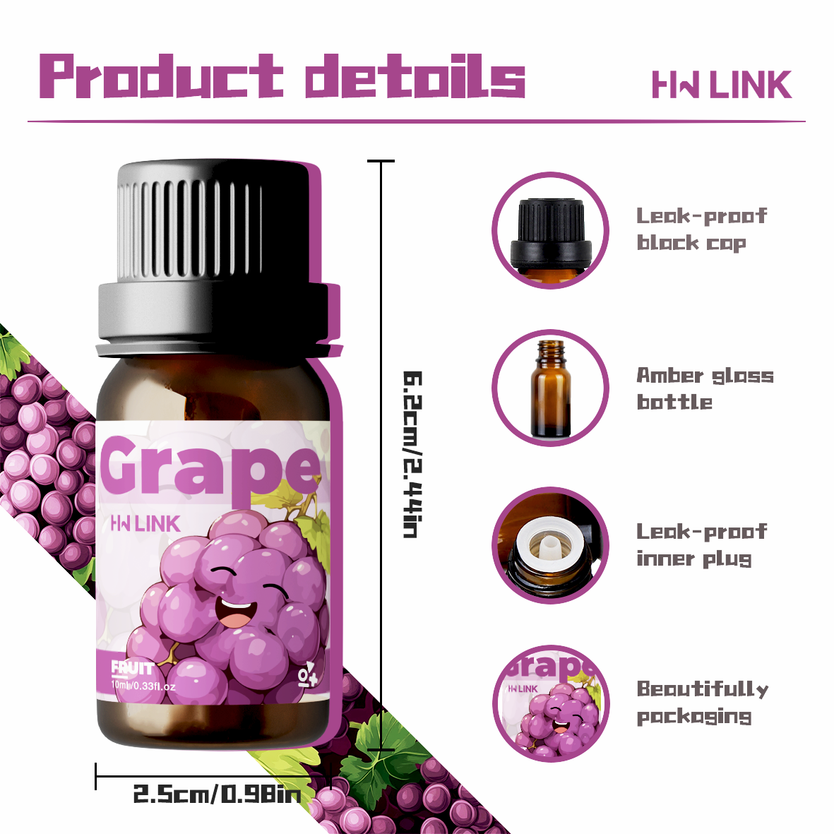 Grape Essential Oil 10ml Perfu - Home Fragrance Products のレビューと価格