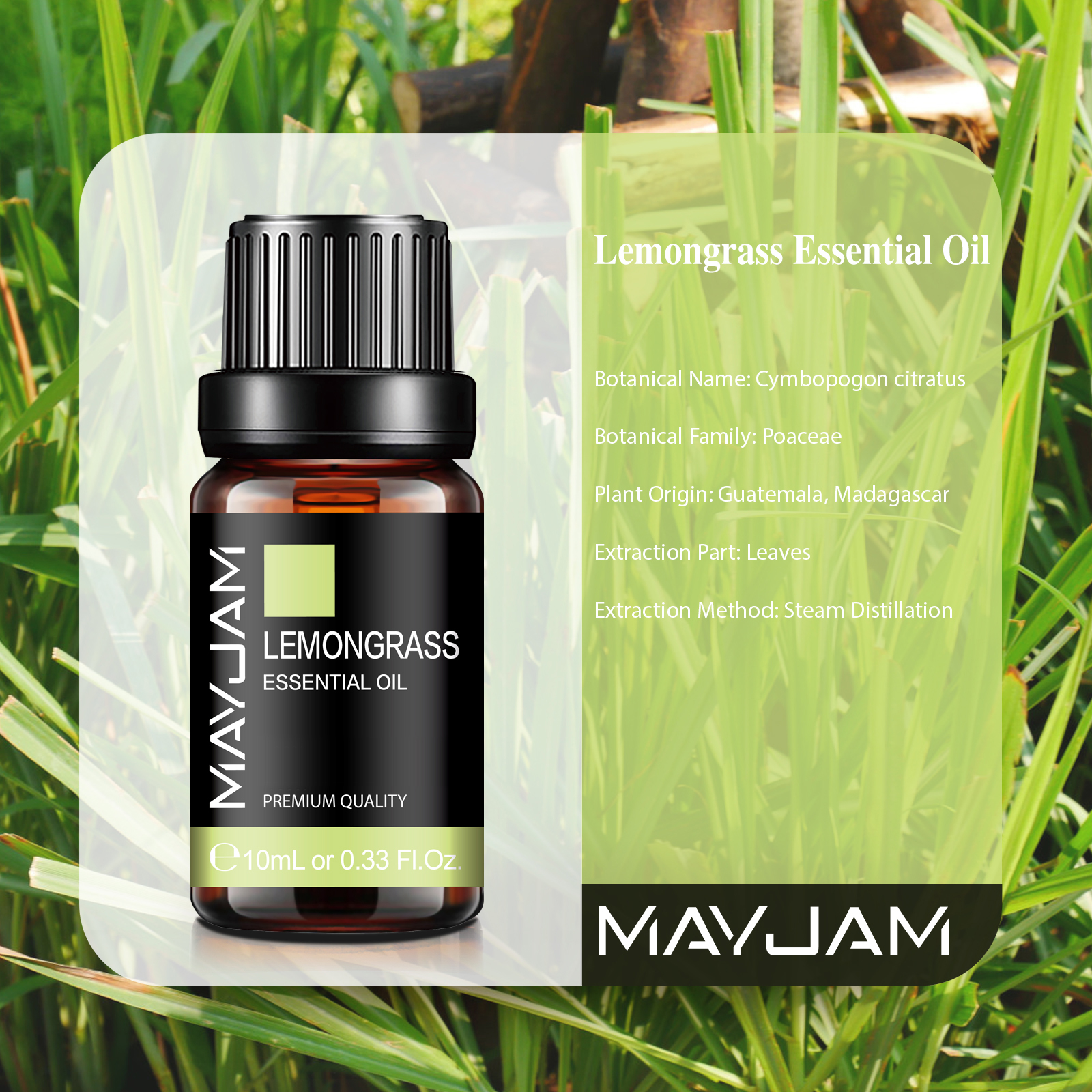 10ML Pure Natural Essential Oi - Home Fragrance Lemongrass のレビューと価格