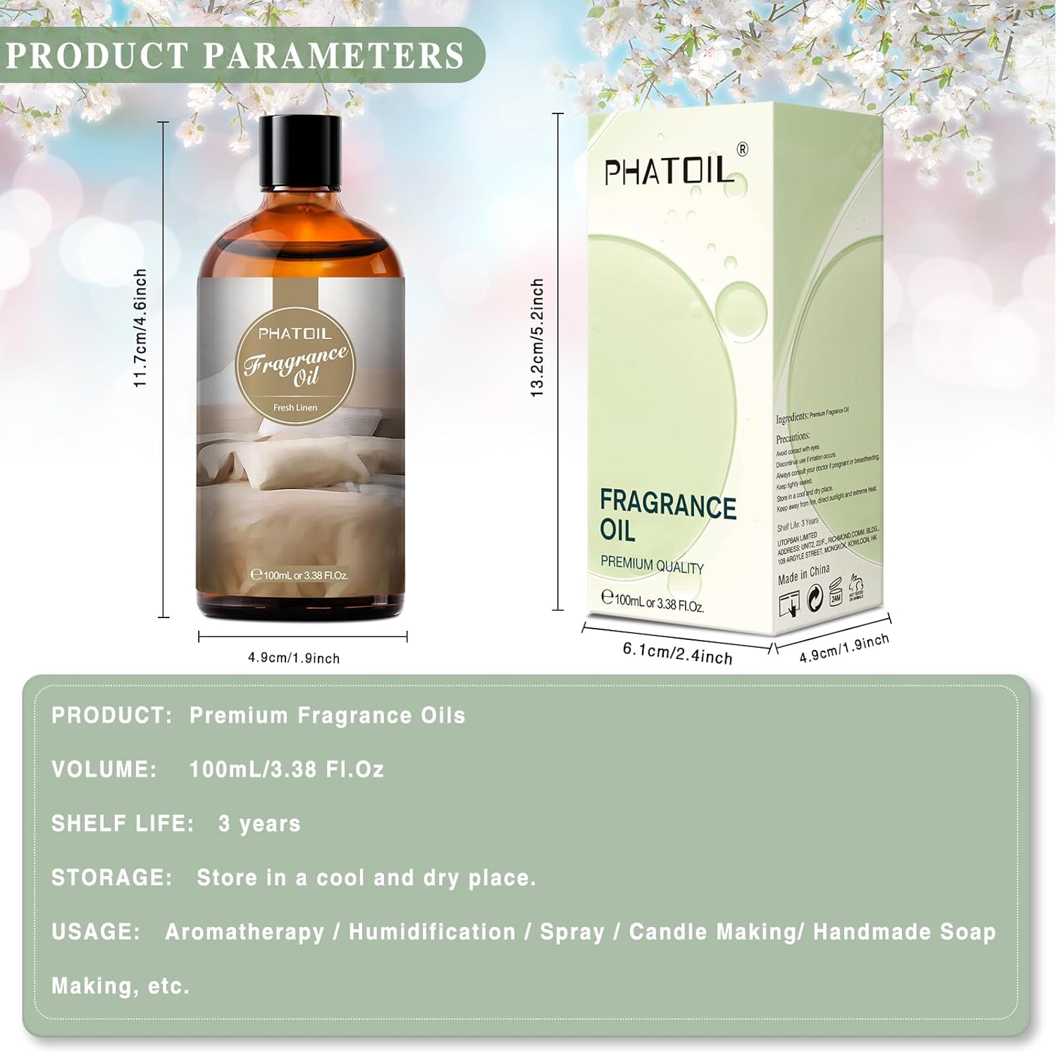 PHATOIL 3.38FL.OZ Fresh Linen  - Home Fragrance Fresh Linen のレビューと価格