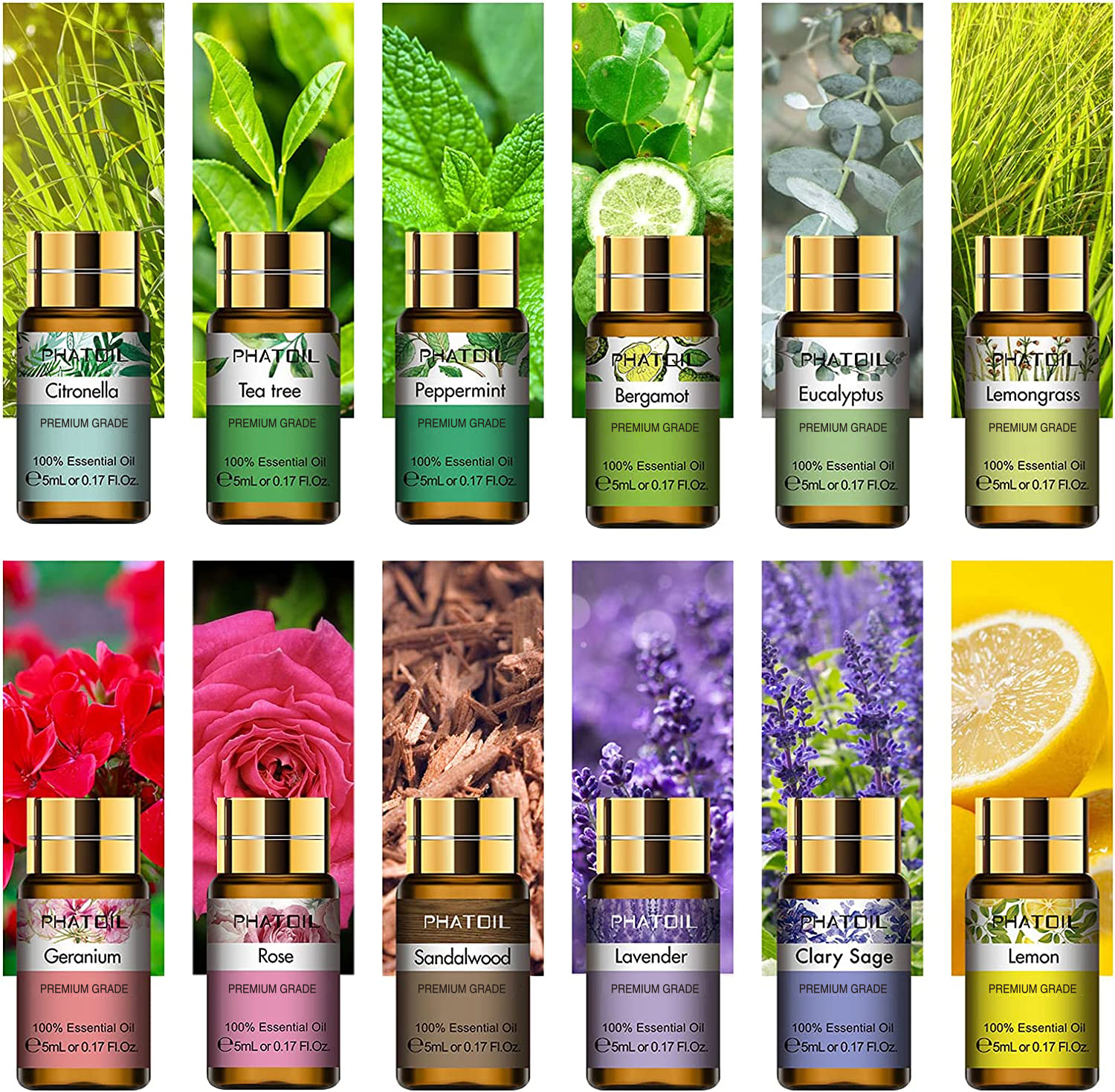 PHATOIL 12pcs Gift Box Pure Es - Home Fragrance Lemongrass のレビューと価格